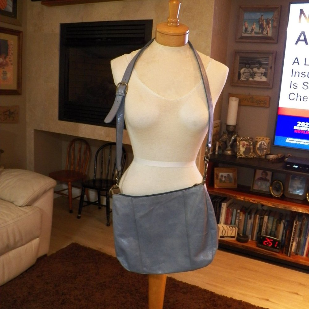 cross body blue bag